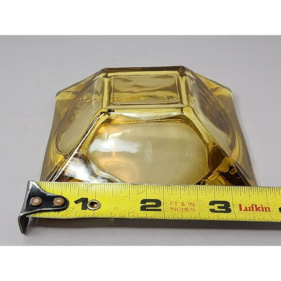 Vintage Amber Glass Square Collectible‎ Ashtray MCM - Picture 8 of 9
